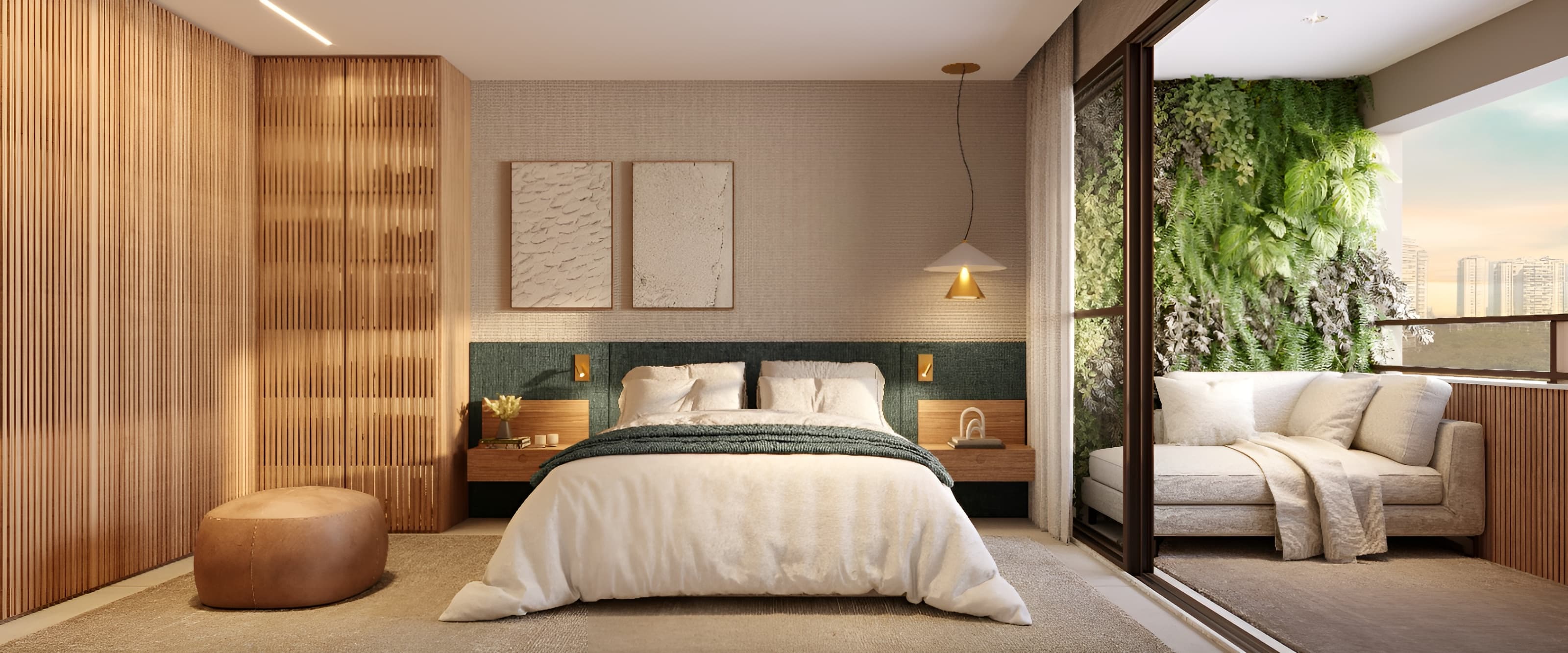 Illustration of a 2-bedroom apartment floor plan.